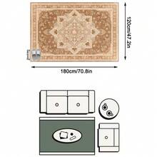 1 chiếc thảm trải sàn hình chữ nhật họa tiết hoa sao bát giác giả cashmere, giặt máy được, phong cách cổ điển châu Âu cung điện Ba Tư vintage sang trọng mềm mại, trang trí phòng khách phòng ngủ gia đình, dùng cho mọi mùa, decor nhà thẩm mỹ - Nhiều màu - Xem 17