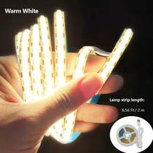 USB COB Ambient Light Strip With Button Switch, Flexible Cuttable, Self-Adhesive, Warm White/Cool White, 1-5m Home Decor LED Tape,Suitable For Cabinets, Stairs, Bedrooms, Etc. - 501 COB - View 13