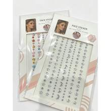 2/1pc New Hair Rhinestone Stickers, Multiple Styles Of Self-Adhesive Rhinestone Stickers, Holiday And Party Hair Accessories - Multicolor - View 7