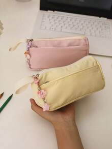 New INS Style Large Capacity Cute Plush Stationery Bag, High-End Elegant Minimalist Pencil Case, Fresh Simple Style - Single Piece - View 4