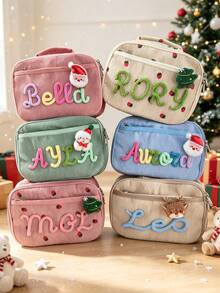 1pc Personalized Lunch Bag, Customized Name, Teen Lunch Box, Teen Travel Bag, Back To School Bag, Teen Tote Bag, Student Thickened Cute Fruit Bag - Multicolor - View 2