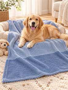 1pc Soft Texture Pet Blanket, Suitable For Dogs And Cats, Lightweight And Comfortable, Perfect For Pet Beds - 95*65cm - View 1
