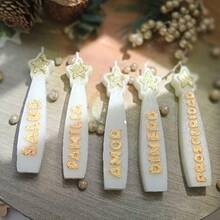 Cetakan Silikon Lilin Berbentuk Bintang Lima untuk Ucapan Selamat, Cetakan Resin Plaster Aromaterapi Huruf Spanyol DIY - Beraneka warna - View 9