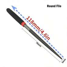 Heavy Duty High Carbon Steel Deep Tooth File Set - - Small Flat File, Small Half Round File, Small Round File - 3 Pcs - View 5