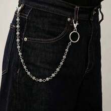 Cool Minimalist Premium Metal Pants Chain Hip-Hop Punk Rock Style Bestseller Unisex - Ancient White K - View 7