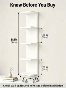 1pc Multi-Layer Minimalist Wall-Mounted Storage Shelf, Modern Living Room Bedroom Wall Decor Rack, Suitable For Books, Dolls, Toys, Clothes, Etc., Applicable For Home, Store And Product Display - Multicolor - View 4