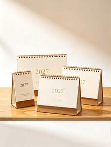 1PC Minimalist 2026-2027 Desk Calendar, Office Desktop Decoration, New Calendar Planner And Memo Notebook With Reminder, Recording And Scheduling Functions - Multicolor - View 10