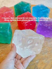 [Squishy] Keju Jumbo Bening Glasir, Keju Blok Ekstra Besar, 5cm-7cm-8cm, Squishy Keju Tekstur Glasir Beku, Hadiah Ideal, Kado Ulang Tahun - MultiWarna - View 12