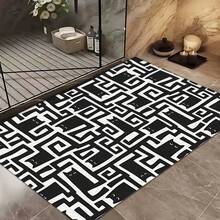 Minimalist Line Cat Print Long Runner Rug, Home Indoor Decor, Kitchen Long Mat, Entryway Doormat, Hallway Entrance Decor, Bedroom Bedside Rug, Living Room Rug, Laundry Room Mat, Bathroom Foot Mat, Suitable For Apartment, Dorm And Home Daily Decor - Multicolor - View 4