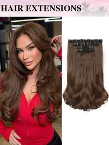 4pcs/Set 14-Inch Short Layered Clip-In Hair Extensions, Invisible Lace Hairpieces, Natural Soft Synthetic Material, For Women, Halloween - Multicolor - View 23