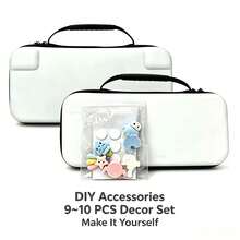DIY Customizable Random Pattern Switch 2/Switch OLED/Switch NS Storage Bag, With Detachable Cute Resin Pendant, Hard EVA Shockproof Portable Travel Protective Storage Bag, Detachable Decorative Parts Leave No Marks And Do Not Scratch The Shell - View 2