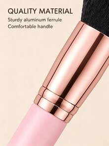 3-Piece Makeup Brush Set: Includes Dual-Ended Eyeshadow/Detail Brush And Angled Face Brush; Soft Synthetic Bristles, Suitable For Blending, Concealing, Contouring And Blushing; Pink And Rose Gold Color Scheme Makeup Tools. - Multicolor - View 6