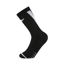 LI-NING CBA Professional Basketball Crew Socks Breathable, Sweat-Wicking,Men's Mid-Calf Athletic Socks AWLW035 - Black - View 3