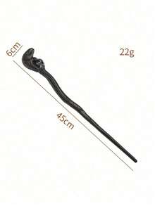 9style Cartoon Anime Character Magic Wand, Malfoy Vine Skeleton Snake Head Pattern Wand, Harry Glasses Frame Theme Party Cosplay Prop, Halloween Party Costume Accessory, Magic Academy Wand - Multicolor - View 3