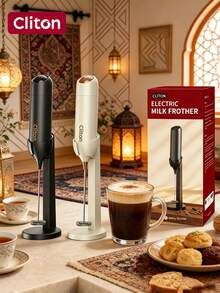 Handheld Battery-Powered Milk Frother, Electric Coffee Milk Frother, Suitable For Coffee Corner And Camping, 3 Specifications: Single Frother, With Plastic Base, With Metal Base, 6 Colors, Holiday And Housewarming Gift - Multicolor - View 3