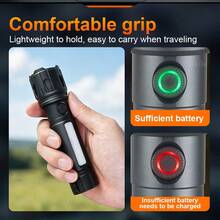 Rechargeable Portable LED Flashlight, 13 Modes, RGB Ambient Side Light With Magnetic Base, Aluminum Alloy Material, Waterproof For Hunting, Fishing, Hiking, Outdoor Emergency - Colorful Flashlight - View 8