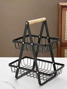 3-Tier Storage Basket, Rust-Proof Countertop Organizer, Elegant Minimalist Design; Suitable For Bathroom, Kitchen, Living Room, Storage Room, Bedroom, Hotel, Gathering And Party - Multicolor - View 11