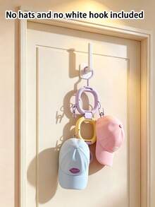 1pc Hat & Handbag & Hair Accessory Hanging Hook,Multi‑Clip Hanger For Baseball Caps,Space‑Saving Behind‑Door & Wardrobe Display Holder,Household Hanging Rack To Store Hats, Bags, Hair Decor For Bedroom Use,Wall Decor For Bedroom,Bathroom Accessories - Multicolor - View 16