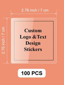 1/50/100/240pcs 1-8cm Custom Labels – Personalized Design White/Holographic/Clear Square Stickers For Business Logo, Waterproof Customizable Unique Designs Square Sticker Labels For Candle Jar, Birthday Cup, Cosmetics Bottle, Packaging - Square - View 42