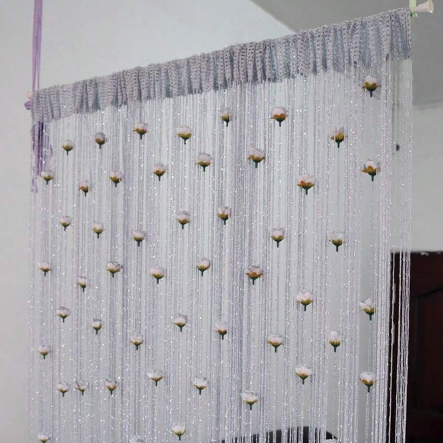 String Curtain Panels Door Fly Screen Room Divider Hanging Rose Flower Curtains - UK-l434003 - View 1