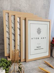 1pc Wooden Photo Frame Set, Suitable For Photo Wall, Available In 10x15, 15x20, 20x25 Inches And A4 Sizes, Can Be Placed On Desk Or Hung On Wall, Ideal Choice For Photo Decoration, Commemorative Gift, Birthday Gift, Graduation Gift - A - View 2
