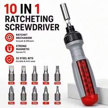 Ratchet Screwdriver Set, Multi-Function Adjustable Screwdriver With Replaceable Bits, Portable Manual Repair Tool Kit, Suitable For Home Furniture, Electronics And DIY Projects - Ratchet Screwdriver - View 3