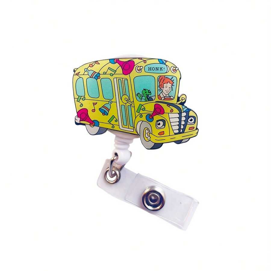 Retractable D Card Holder Reel With Cute Cartoon Design, Nurse Hospital Badge Holder Office Lanyard 1pc - X147 - View 1