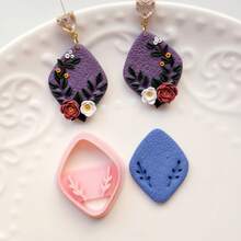 Asymmetrical Geometric Pattern Polymer Clay Cutting Molds, Arch, Asymmetrical Rectangle, Polygon, Water Drop Shaped Clay Cutting Molds, DIY Handmade Earring Pendant Brooch Making Tools, Compatible With Polymer Clay, 3D Printed, Clean Cut, Handmade Jewelry Floral DIY Craft Accessories - Geometric - View 7