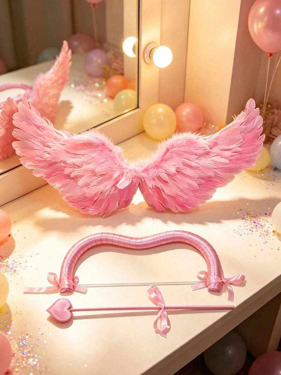 Valentine's Day Goddess Bow Cupid Bow Halloween Carnival Costume Party Cosplay Prop - multicolor - View 1