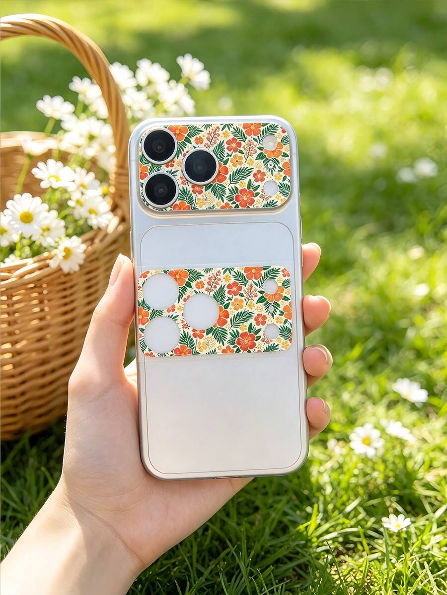 2片相機鏡頭保護軟膜，防指紋、無氣泡易安裝，相容 iPhone 18 Pro Max/18 Pro/17 Pro Max/17 Pro/17 Air，高清熱帶花卉圖案，防刮保護膜