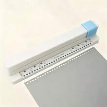 30-Hole Manual Punch - Adjustable Hole Spacing, Suitable For Loose-Leaf Notebooks, Planners, Punching A4/B5/A5/B6/A6/B7/A7 Sizes, Multi-Size Office Paper Punch, ABS + Metal Material, Durable - White - View 12