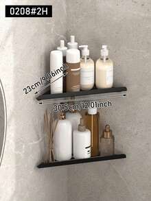 1/2/3pcs Corner Shower Caddy, Bathroom Storage Rack, Indoor Shower Shelf, Kitchen Bathroom Organizer, Space-Saving Triangle Rack - Wall-Mounted Bathroom Shampoo, Body Wash And Cosmetic Storage Rack - Easy To Install, Bathroom Accessories - Multicolor - View 13