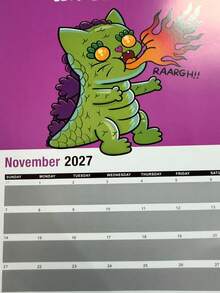 2027 Humorous Wall Calendar - Unreservedly Funny Monthly Schedule, Unique Novelty Gift For Friends And Colleagues, Double-Wire Bound Hanging Planner, Christmas And Halloween Holiday Decoration, Small Gift - Multiple Styles - View 2