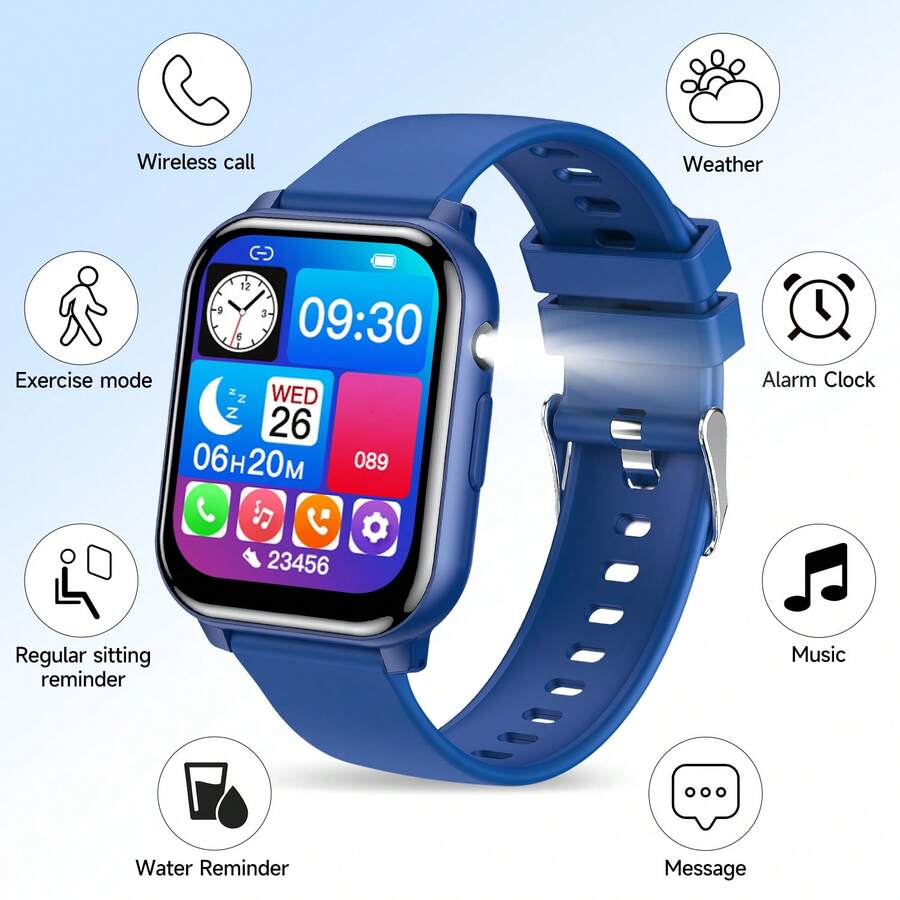 2026 New Teenager Smart Watch, Equipped With High-Definition Touchscreen, Supports Step Counting, Sedentary Reminder, Alarm Clock, Stopwatch, Multi-Language Switching, Low Power Consumption Design, Long Battery Life, Rich And Practical Functions, Ideal Gift For Teenager Students - Multi-color 2 - View 1