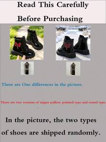 1 Pair Girls' Boots, Shiny PU + Red Bow Decor, Round Toe Elastic Soft Sole Inner Zipper Design, Fashionable Cute Princess Style Ankle Boots, Suitable For Daily, Holiday, School, Party, Autumn/Winter New - Black - View 6