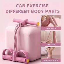 Fitness Yoga Stretching Resistance Band, Elastic Squat Resistance Band For Glute Workout, Multi-Function Foot Pedal Resistance Trainer For Assisted Sit-Ups, Elastic Rope Yoga Fitness Equipment - A - View 3