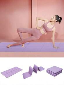 1pc Foldable Yoga Mat EVA Nap Mat Portable Outdoor Mat Anti-Slip Thickened Indoor Beginner Fitness Mat Home Use Halloween - Multicolor - View 2