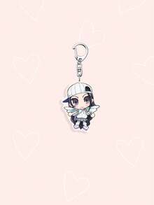 1 Set Acrylic New Jeans Cartoon Character Keychain, Animal Cute Cute Bunny Backpack Pendant,Bestie Gift Keychain Bag Charm, Birthday Gift - Multicolor - View 6