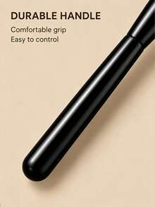 2pcs/1pc Professional Soft Bristle Foundation Brush, Face Makeup Blending Brush, Suitable For Liquid And Cream Cosmetics, Beginner Makeup Brush, Daily Essential Foundation Brush For Girls, Home Makeup Tool, Portable Travel Makeup Brush - Black - View 7