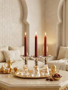 Light Luxury High-Quality Exquisite Candle Holder – Table Wedding Home Ambiance Soft Decor Prop For Living Room, Office, Party& New Year Gift - Multiple Styles - View 3