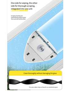 1pc Magnetic Glass Cleaner Made Of ABS Material, Multifunctional Glass Scraper With Water Storage And Hand Protection, Powerful Suction Cup With Non-Mark Rubber Blade, Easily Cleans Windows, Doors And Mirrors, Suitable For Home And Office, Living Room, Bedroom, Bathroom, Kitchen, Indoor And Outdoor, Modern Magnetic Glass Cleaner, Efficient Glass Cleaning - Multicolor - View 10
