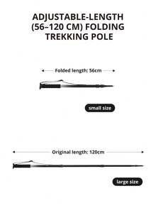 CAMEL CROWN Tongkat Hiking/Trekking Teleskopik Portabel Paduan Aluminium Profesional untuk Aktivitas Luar Ruangan - Malam Gelap - View 8