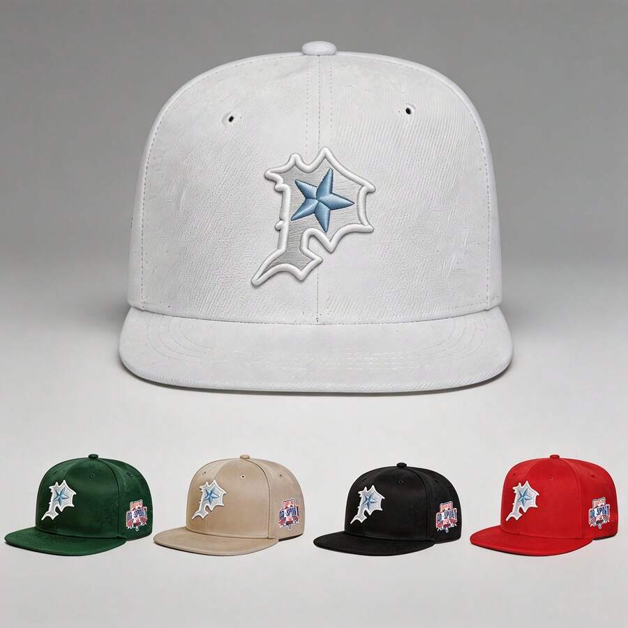 1 Pc Men's Gothic Letter LA Embroidered Fashion Baseball Cap, Adjustable Design, Suitable For Outdoor Activities, Travel, And Running