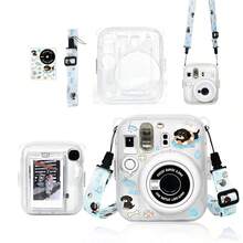 Cartoon Stickers + Lanyard Transparent Protective Case Set For InstaxMini 13, Transparent Protective Cover With Back Pocket + Colorful Shoulder Strap, Instant Camera Transparent Crystal Shell Protective Case, Easy To Install PVC Shell, Anti-Yellowing, Anti-Drop, Anti-Scratch Photography Camera Protective Accessories - View 11