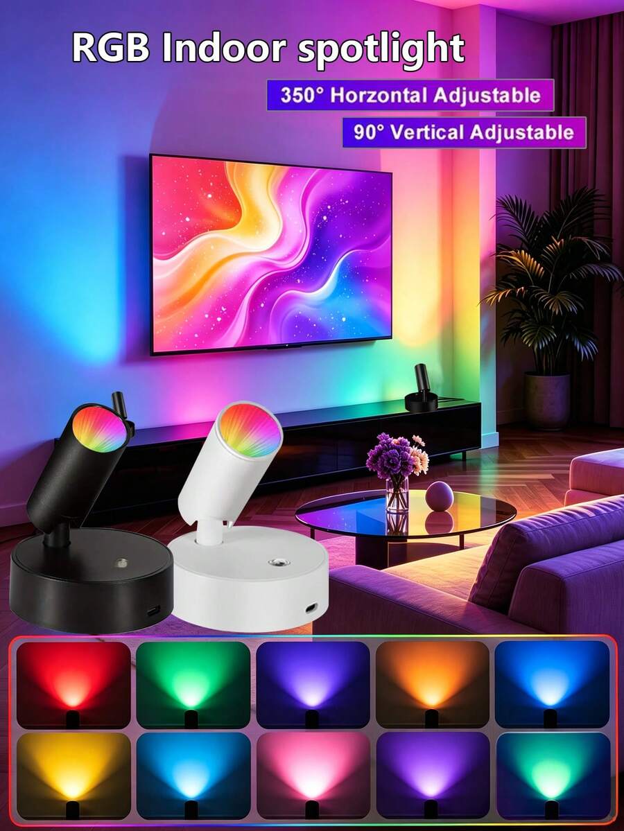 1 buah Lampu Dinding LED Sentuh Modern, Dapat Diisi Ulang USB, Baterai Besar 2000mAh, Lampu RGB, Lampu Malam, Lampu Suasana, Lampu LED Kamar Tidur, Dekorasi Pencahayaan Ambient Dalam Ruangan, Desain Berdiri Bebas - lampu dinding - View 1