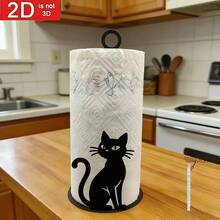 Siluet Kucing Piksel Misterius 2D Tempat Tisu Dapur Akrilik Kreatif, Penyimpanan Tisu Dapur, Dekorasi Pesta Liburan, Dekorasi Perayaan Liburan yang Sempurna, Cantik dan Terjangkau - MultiWarna - View 1