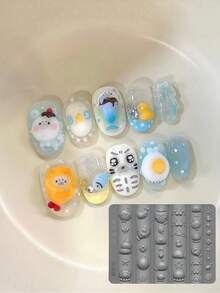 DIY High Transparency 3D Cute Seal & Fruit Collection Nail Art Silicone Mold - Clear - View 7