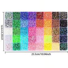3mm 4mm 5mm 40 Colors DIY Resin Rhinestone Acrylic Box Set, Suitable For Handmade Jewelry, Shiny Mixed Color Crystals, Pure Handmade Diamond Craft, Can Be Used For Clothing Rollers, Glassware, Shoes, Fabrics, Art Creation - B - View 7