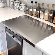 Talenan Stainless Steel dengan Pinggiran, Talenan Dapur Stainless Steel 304, Aman untuk Mesin Cuci Piring, Talenan Adonan Multifungsi, Cocok untuk Menguleni Adonan dan Persiapan Daging - View 7