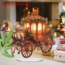 1pc 2D Flat DIY Diamond Painting Kit - Christmas Carriage - A - View 7